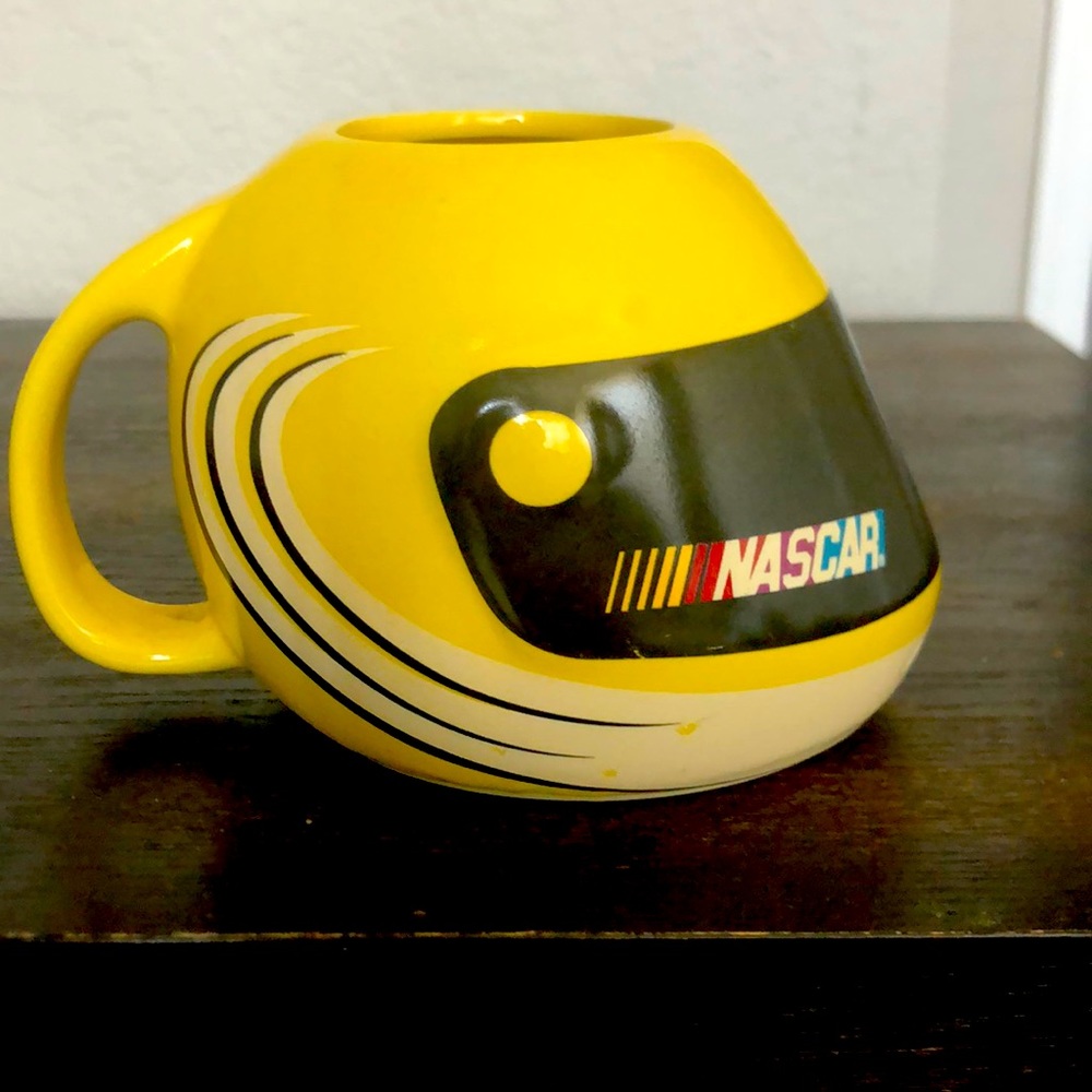 NASCAR Racing Helmet Coffee Cup Mug. Blue 2004 Sherwood Brands.